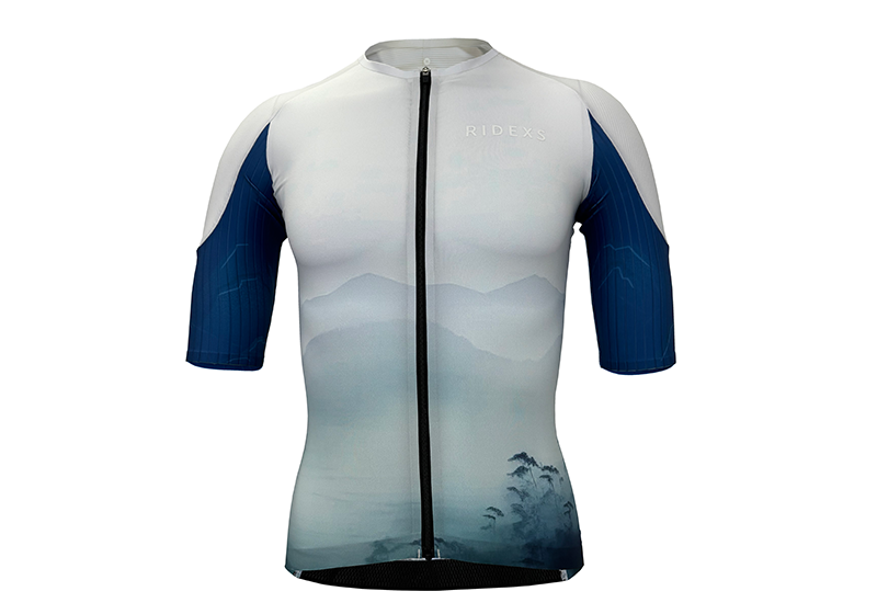 RT0043 Men&rsquo;s Pro Neo Cycling Jersey-White/Blue