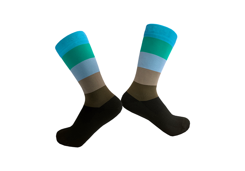RA0078 Outdoor Cycling Socks-Green/Blue