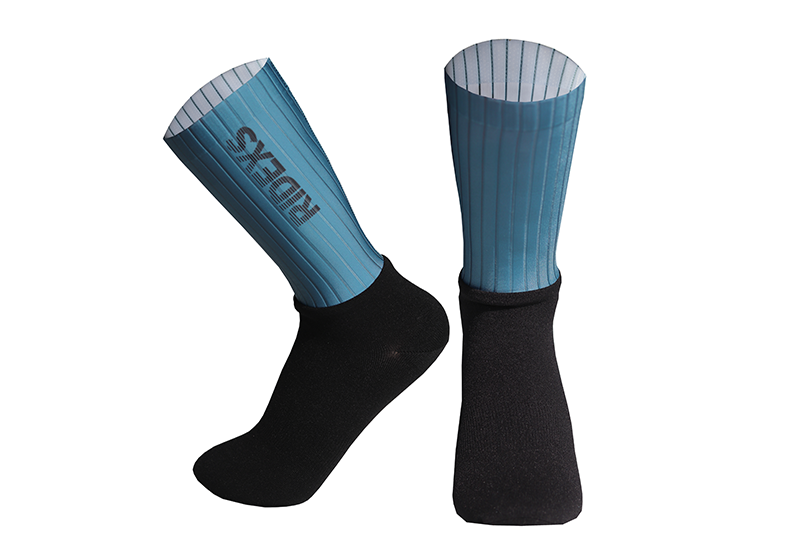 RA0029 Cycling Aero Socks-Blue-Grey
