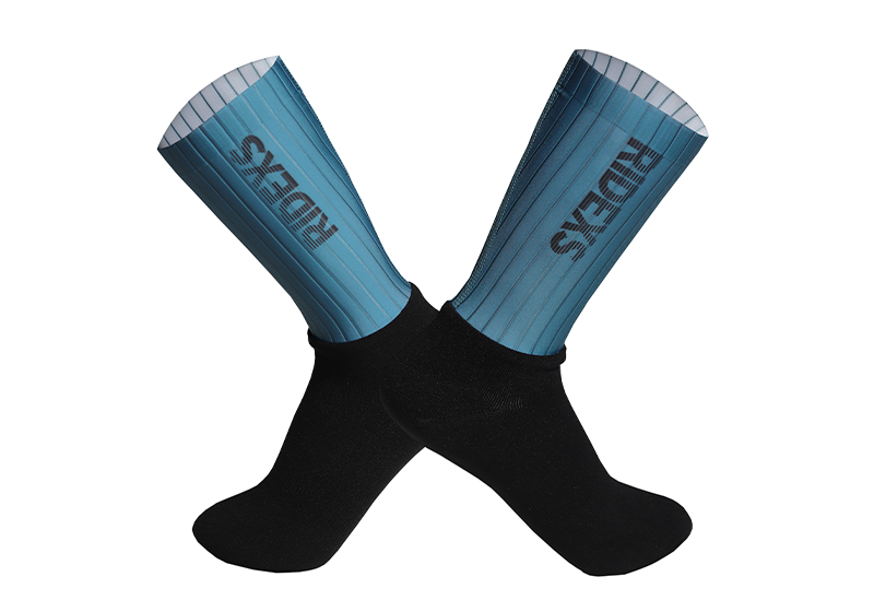 RA0029 Cycling Aero Socks-Blue-Grey