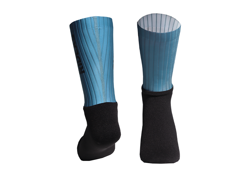 RA0029 Cycling Aero Socks-Blue-Grey