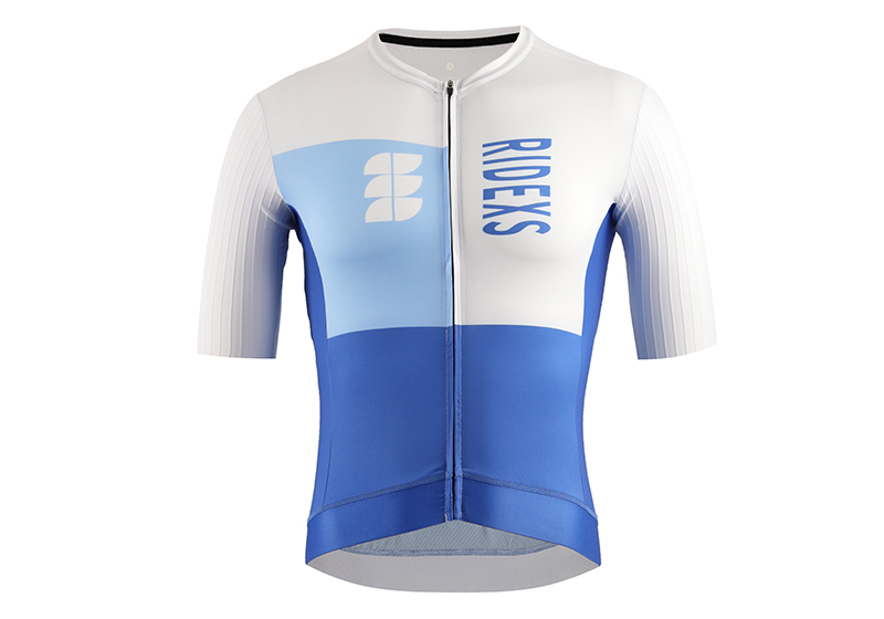 RT0091 Men&rsquo;s Pro Cycling Jersey-Blue/White