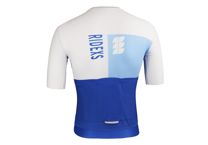 RT0091 Men&rsquo;s Pro Cycling Jersey-Blue/White